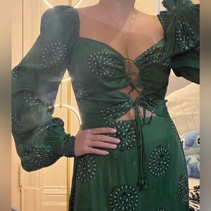 FARM Rio Green Maxi Dress